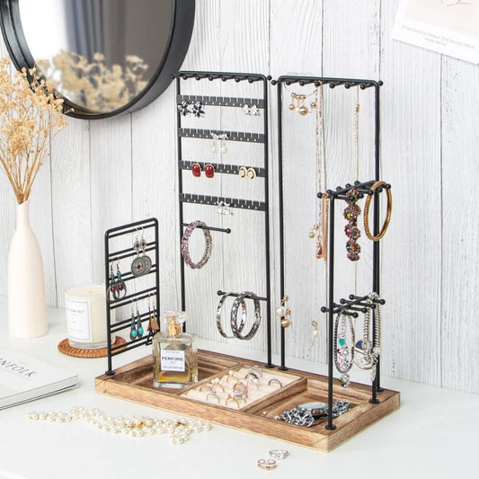 J JACKCUBE DESIGN 4-Tier Jewelry Organizer Stand