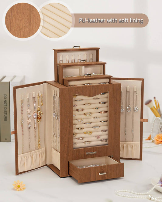 Homde Jewelry Organizer with Transparent Window