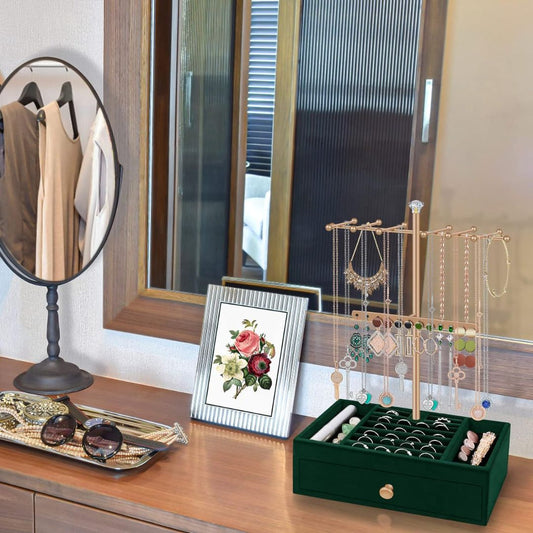 Jewelry Organizer with Drawer Storage Box