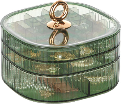 LETURE 3-Layer Acrylic Jewelry Organizer Box