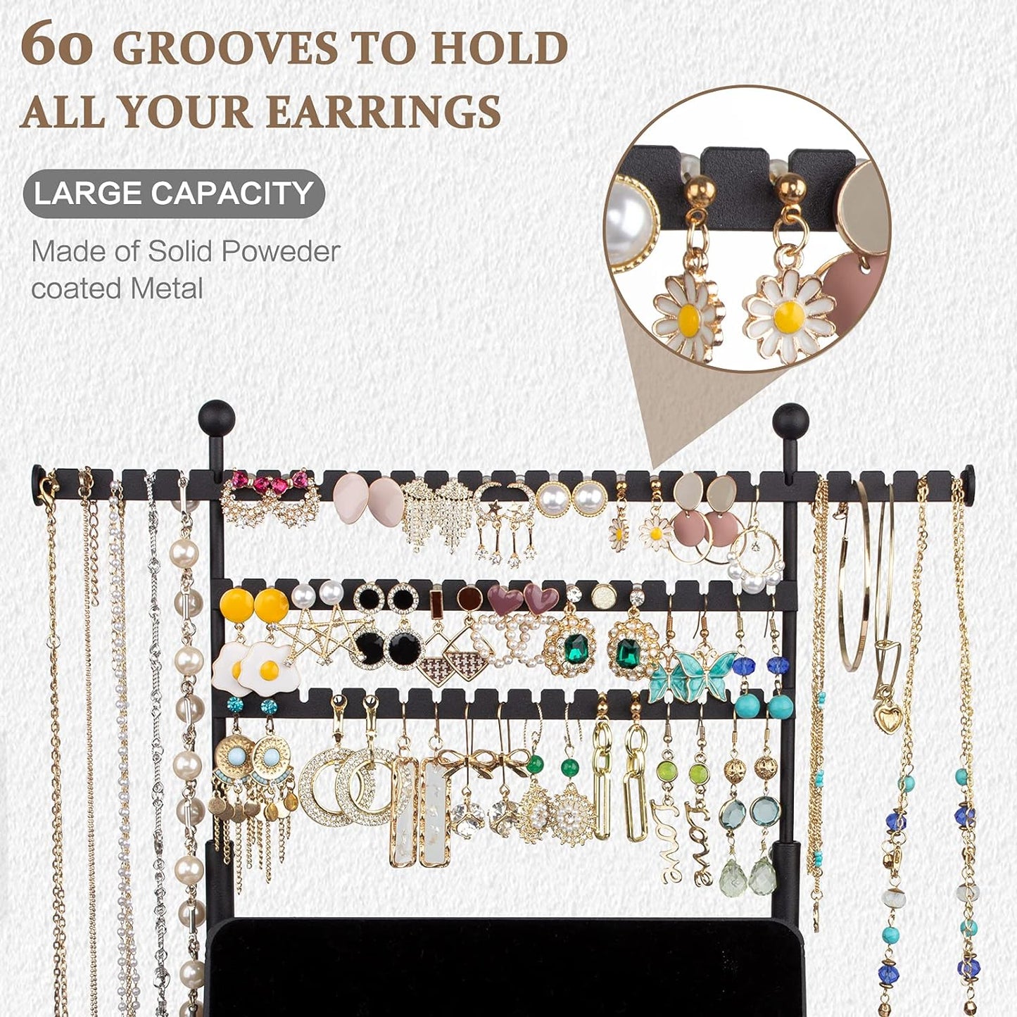 SOLIMINTR Double-Layer Jewelry Organizer