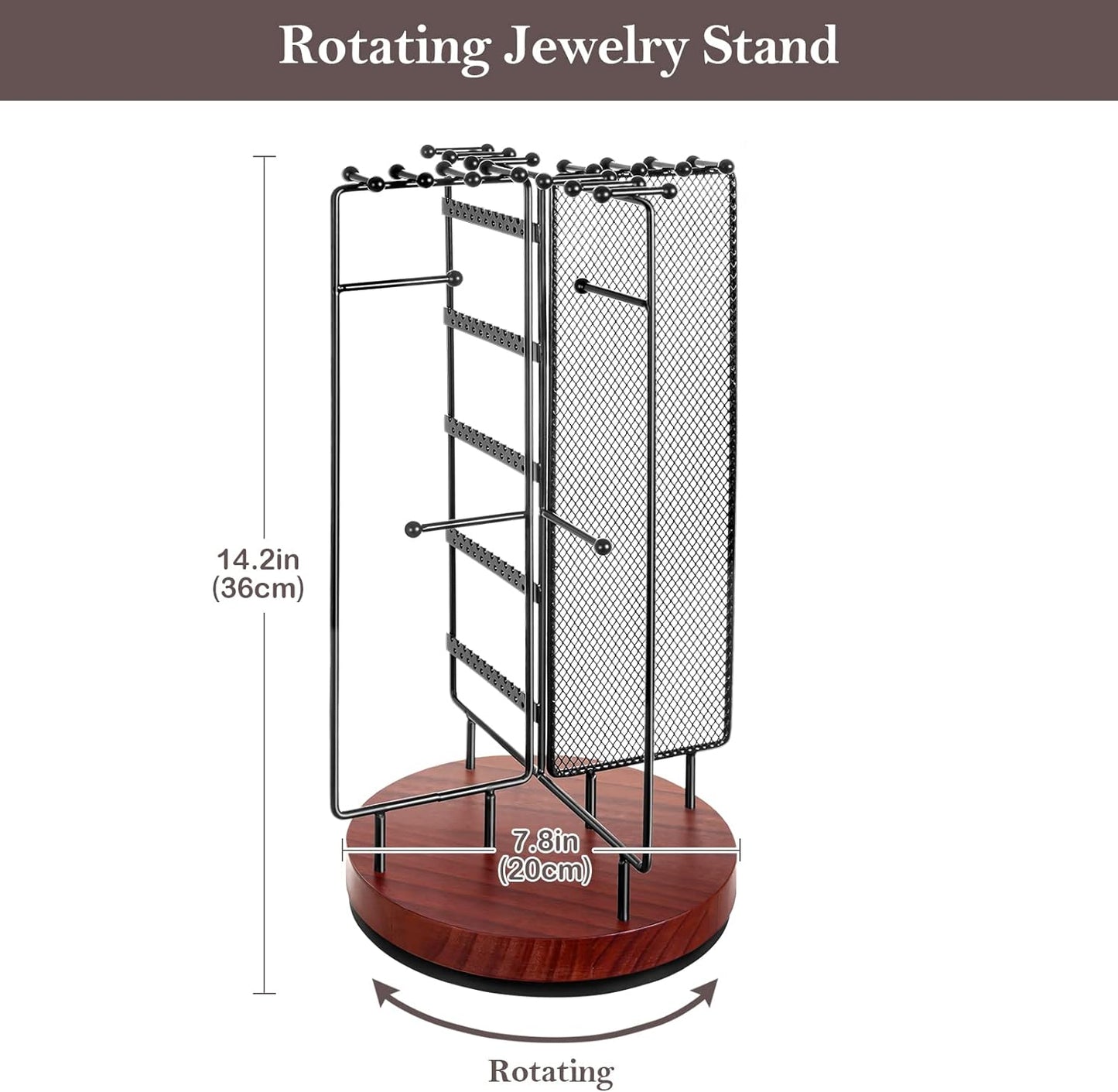 ProCase Rotating Jewelry Organizer Stand