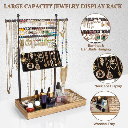 SOLIMINTR Double-Layer Jewelry Organizer