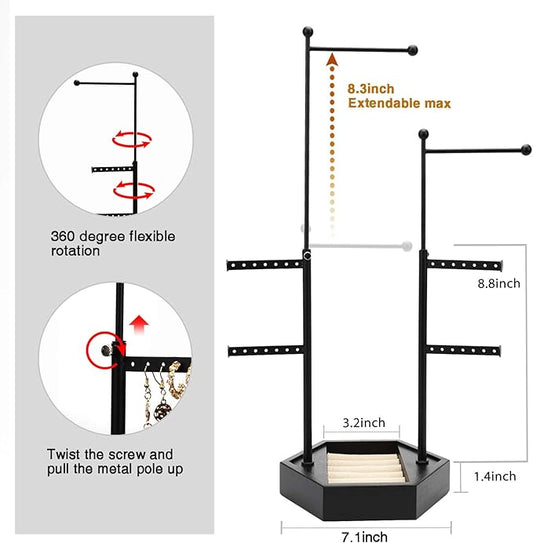 Adjustable Jewelry Organizer Stand