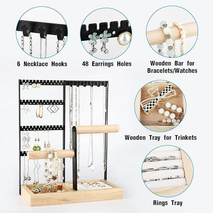 4-Tier Jewelry Organizer Stand