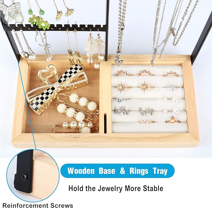 4-Tier Jewelry Organizer Stand