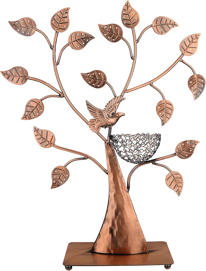 MyGift Bronze Bird Nest Jewelry Tree